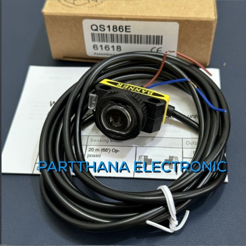 QS18VN6R + QS186E Photo Electric SensorPhoto Electric Sensor slot ชนิดตัวรับ-ตัวส่ง - Style Rectangu