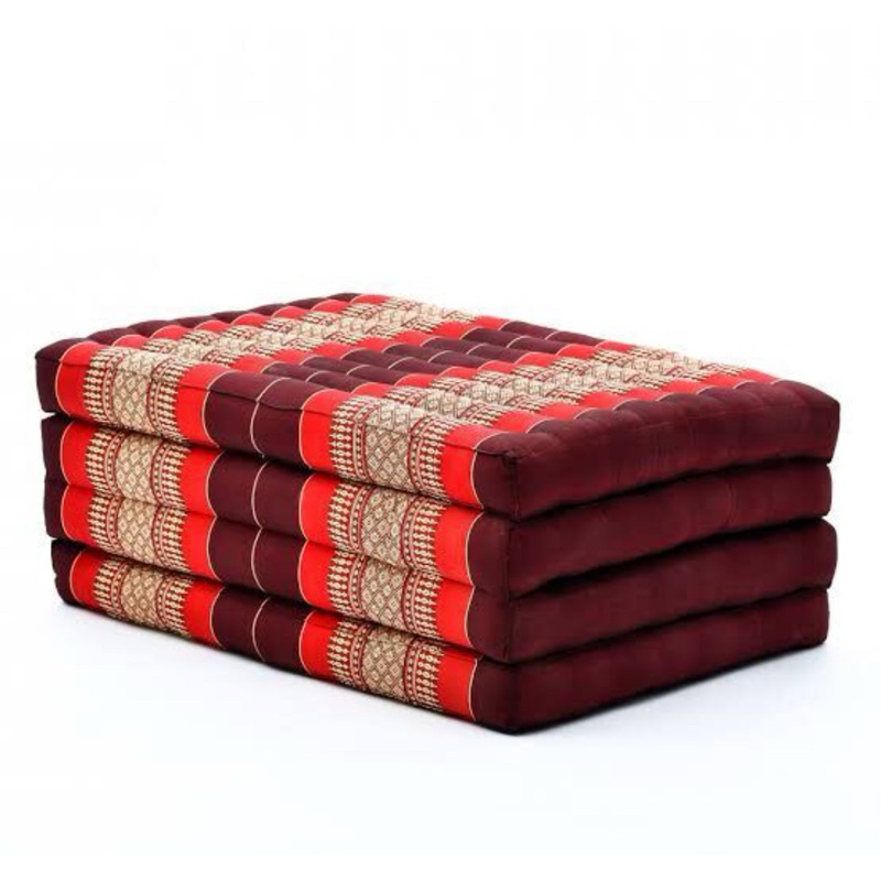 🔶ที่นอน4พับ 80ซมยาว 180ซม ลายขิดสวยงาม ยัดนุ่นแท้100% - รูปที่ 3