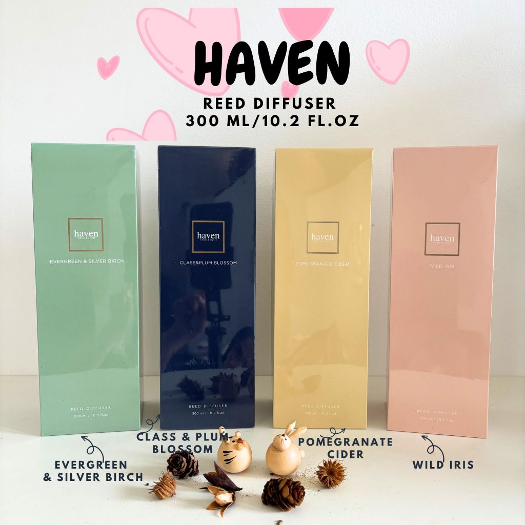 HAVEN Reed Diffuser ขนาด 300 ml/10.2 fl.oz Set ก้านไม้หอมปรับอากาศ HAVEN แท้ รุ่น Gothic