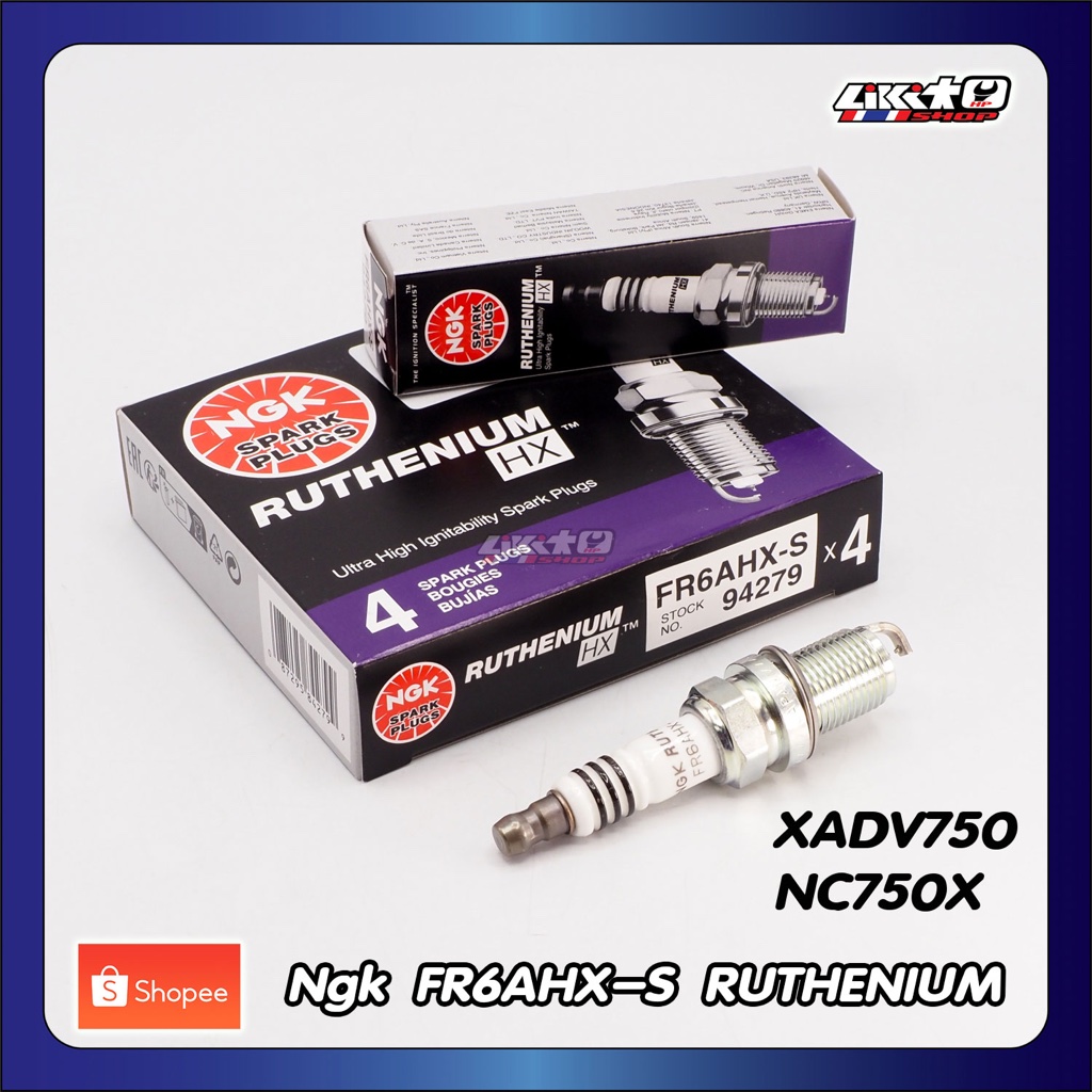 Ngk FR6AHX-S หัวเทียน Xadv750,NC750x ขั้ว Ruthenium (1หัว) made in japan