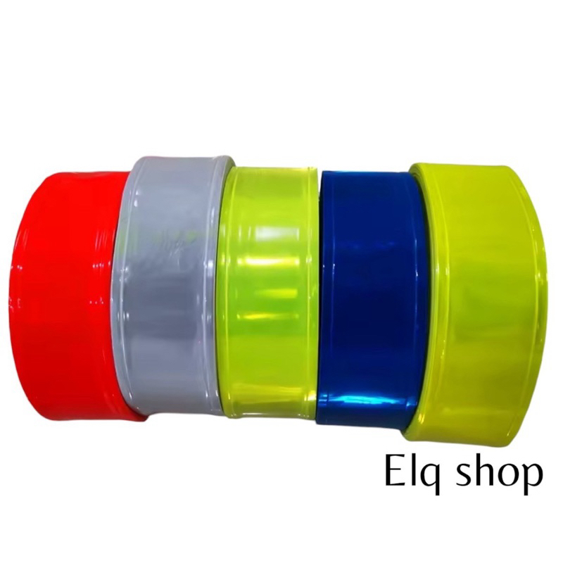 แถบสะท้อนแสง PVC ความกว้าง 5CM （2 นิ้ว）หนึ่งม้วน ยาว 50 เมตร