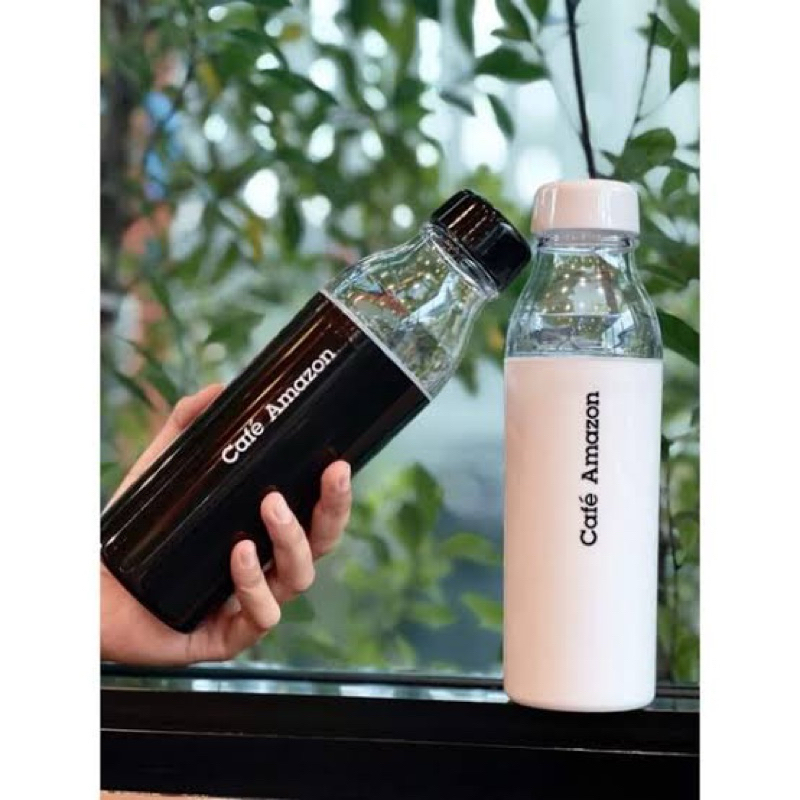 ขวดน้ำ Cafe Amazon ขาว-ดำ พร้อมส่ง