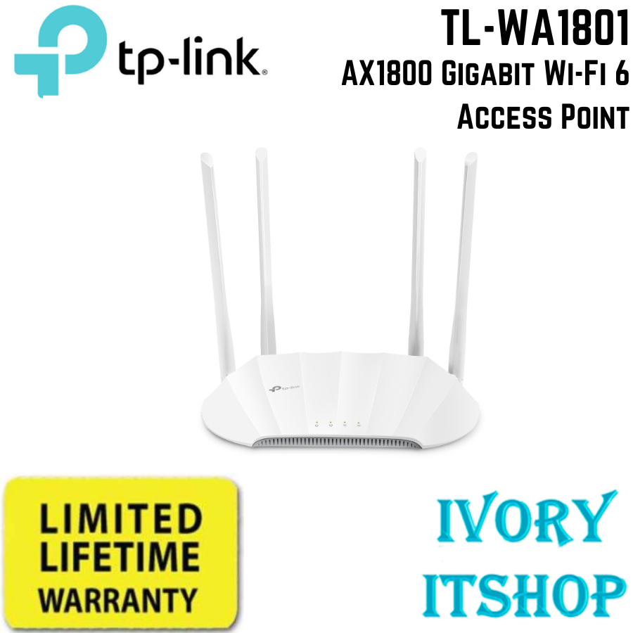 TP-Link TL-WA1801 [ใหม่! ตัวขยายสัญญาณไวไฟ 6] AX1800 Gigabit Wi-Fi 6 Access Point เสา 4 เสา พร้อม Be