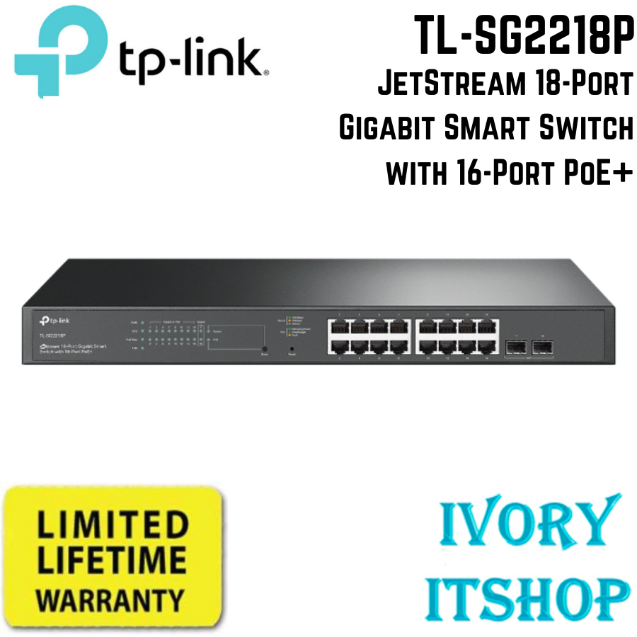 TP-LINK SG2218P (TL-SG2218P) Omada 18-Port Gigabit Smart Switch with 16-Port PoE+  5.0  3 ratings 27