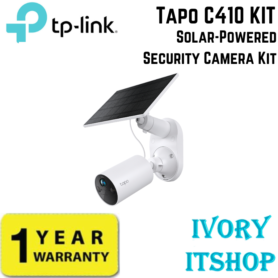 TP-Link Tapo C410 KIT ชุดกล้องวงจรปิด คมชัด 2K 3MP พร้อมแผงโซล่าร์เซลล์ Solar-Powered Security Camera Kit