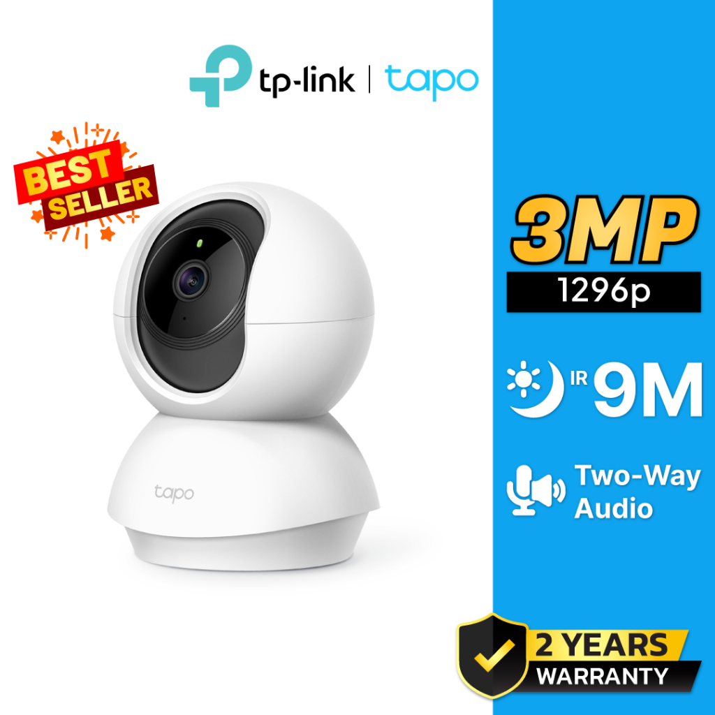 TP-LINK|TAPO กล้องวงจรปิด WIFI 3 ล้านพิกเซล รุ่น Tapo C210 (เลือกหน่วยความจำได้)