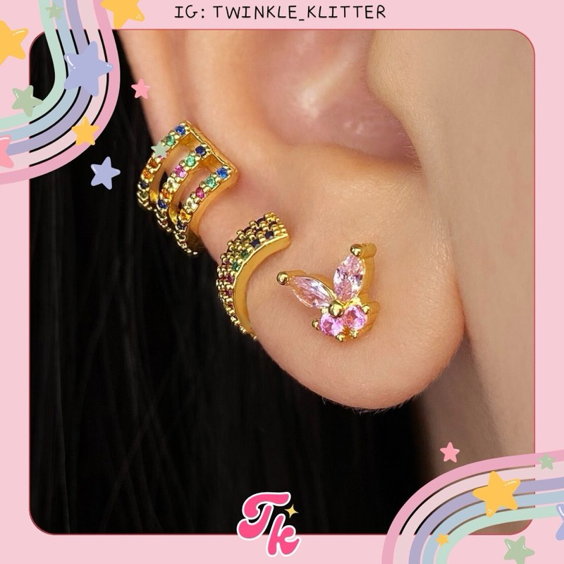 Flutter Butterfly (ต่างหู/ตุ้มหูรูปผีเสื้อ)