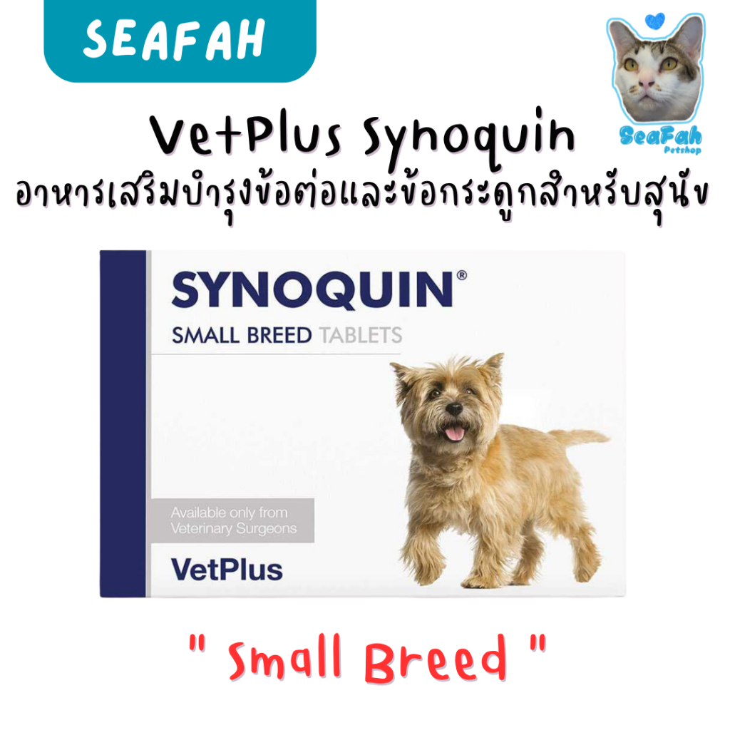 [1 กล่อง 90 เม็ด] Synoquin Small breed บำรุงข้อกระดูกและข้อต่อ สุนัขพันธุ์เล็ก