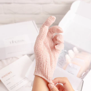 ถุงมือขัดผิวกาย หอมส HHOMS Body gloves scrub ถุงมือขัดตัวHHOMSใบไหมเกาหลี 1 ชิ้น**