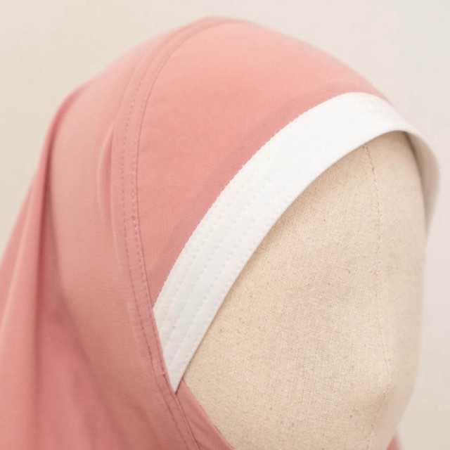 UmmeeShop ฮิญาบเด็ก ทรงวงกลม ทูโทน มีระบาย (เลือกสีในแชท) ฮิญาบสำเร็จรูป
