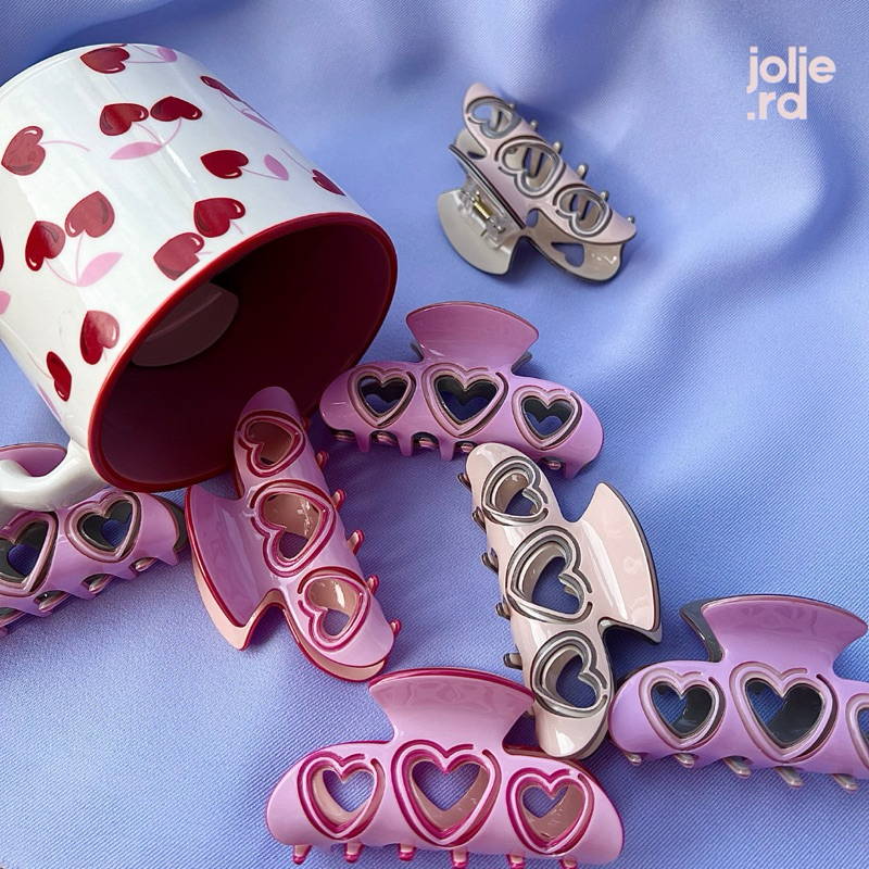 jolie.rd | Heart Hair claw (size 8 cm./3 colors)