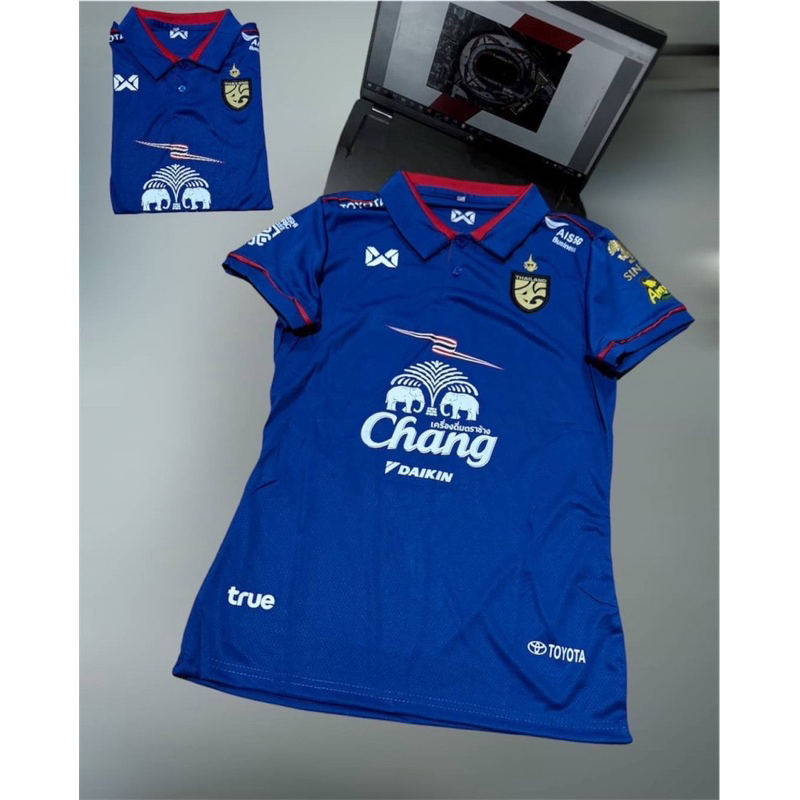 เสื้อกีฬาทีมชาติไทยผู้หญิง คอปก ฟรีไซส์ อก 32 ถึง 38