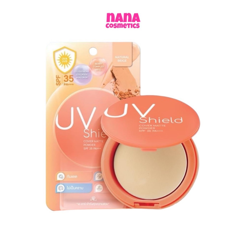 อารอน เออาร์ ยูวี ชีลด์ คัฟเวอร์ แมทท์ พาวเดอร์ เอส แป้งผสมรองพื้น ARON AR UV Shield Cover Matte Powder SPF35 PA+++