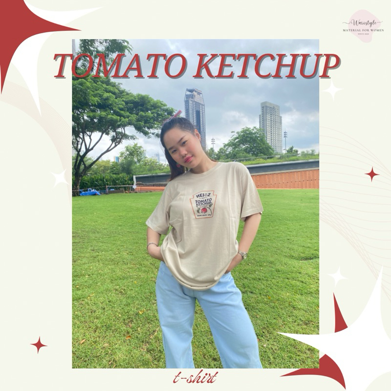 Tomato ketchup เสื้อยืดลายมะเขือเทศ