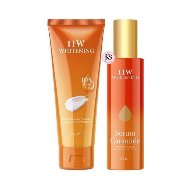*11W Whitening โลชั่นน้ำตบผิวขาว / บอดี้เซรั่ม ทาผิวกาย