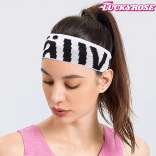 ผ้าคาดผมออกกำลังกายตัวอักษร 2024 ผ้ายืดถักยืดหยุ่น ดีไซน์มิน…