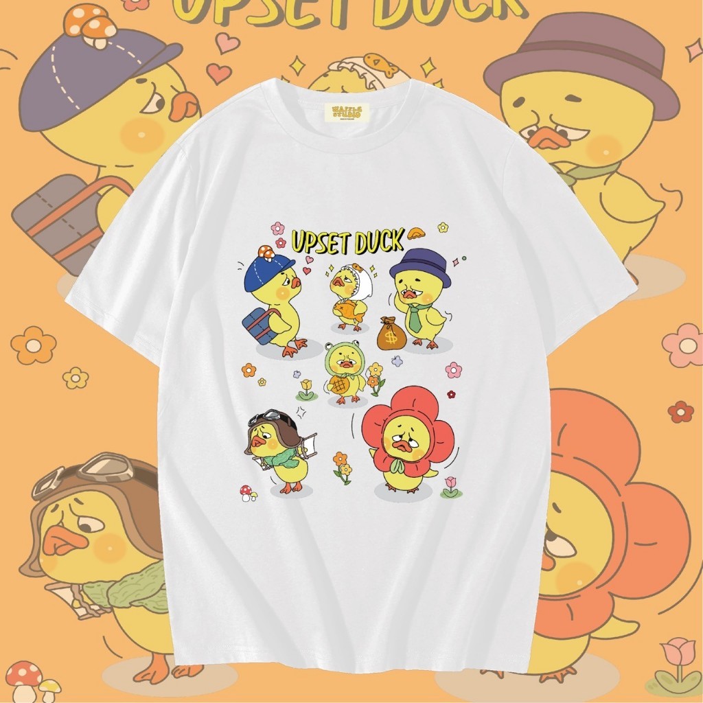 [ ส่งฟรี ] WS0405 เสื้อยืดโอเวอร์ไซส์ เสื้อยืดเกาหลี ผ้าคอตตอน 100% เสื้อยืด เป็ด Ugly Duck WAFFLE STUDIO