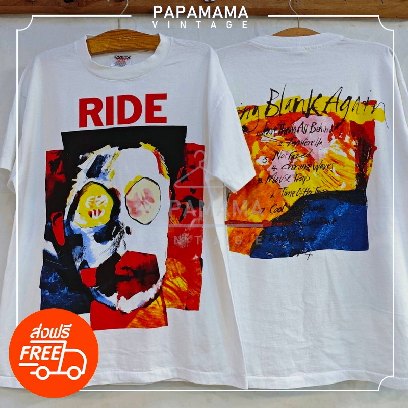 [ RIDE ] Going Blank Again 1992 เสื้อวินเทจ เสื้อทัวร์ วงร๊อค papamama vintage shirt