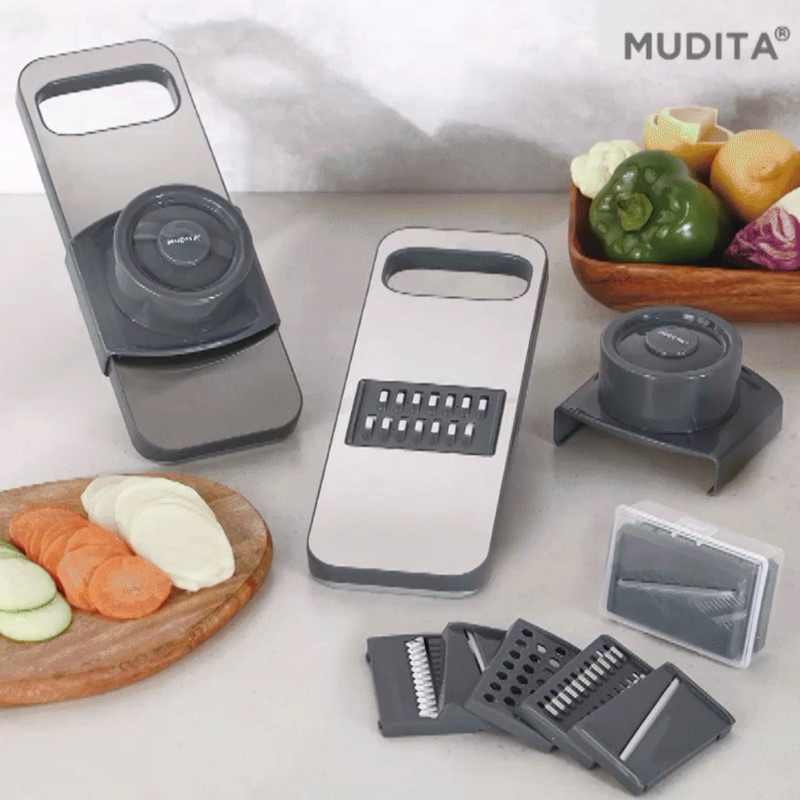 [Mudita] สีขาวพร้อมส่ง Magnet Slicer: ชุดเครื่องขูดแม่เหล็ก 6-in-1 หั่นและปลอกเปลือกผัก ผลไม้ อย่างสะดวกมากค่า