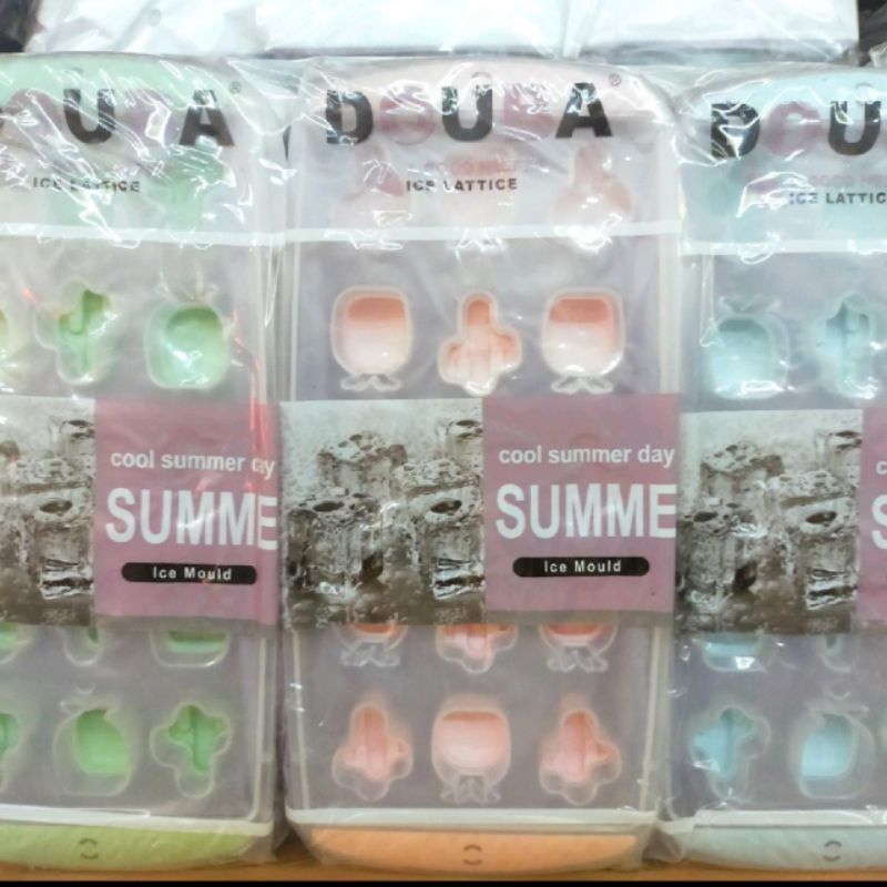 ถาดทำน้ำแข็งก้อนตะบองเพชรคละสียกโหล 12 ชิ้น