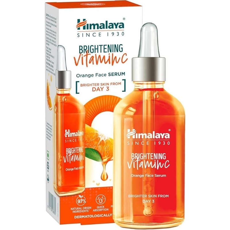 Himalaya  Vitamin C Orange Face Serum หิมาลายา เซรั่ม ไบรท์เทนนิ่ง วิตามินซี ส้ม 15มล (หมดอายุ 06/2027)