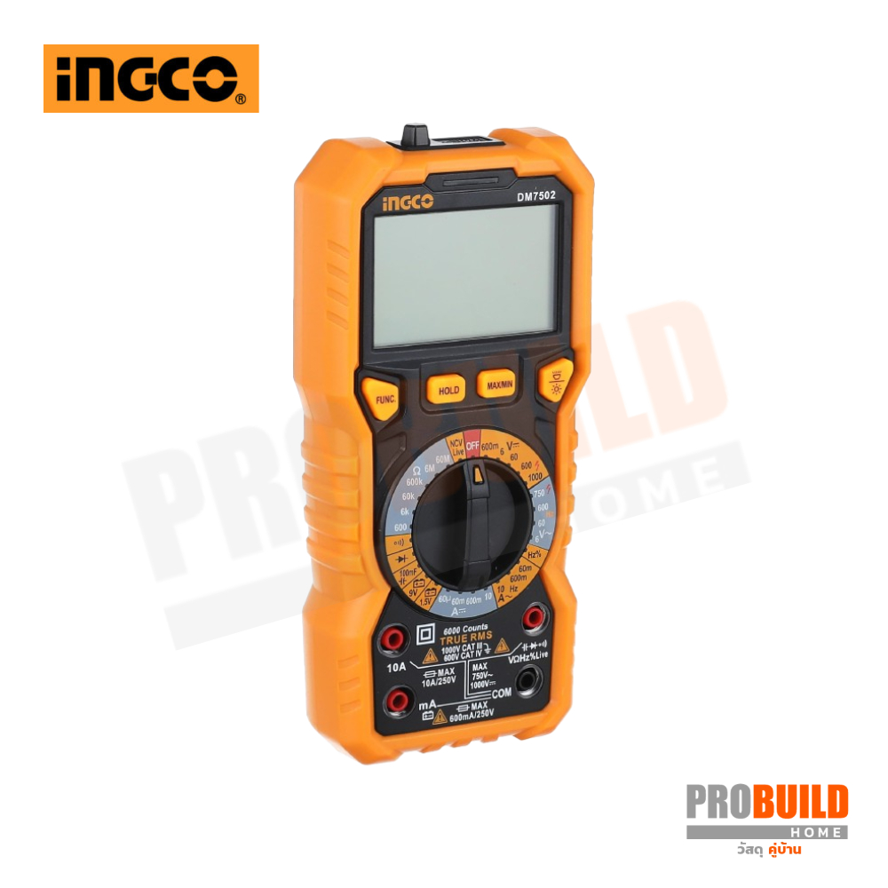 ดิจิตอลมัลติมิเตอร์ INGCO DM7502 CAT.III 1000V CAT.IV600V