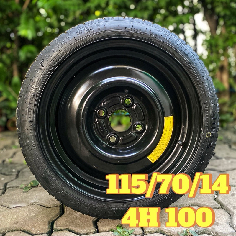 ล้ออะไหล่ 4 รู 100 ขนาดยาง 105/70/14 สำหรับรถเก๋งเล็กหรือรถทางการเกษตร