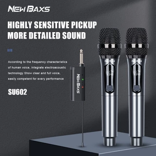 NEW BAXS [การชาร์จเวอร์ชันอัพเกรด] SU604 ไมโครโฟนไร้สายไมโครโฟนไร้สาย UHF5V การชาร์จไมโครโฟนเสียงมืออาชีพ