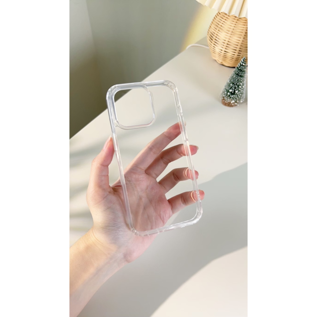 ภาพสินค้าจริง C011 เคสใสขอบนิ่มหลังแข็ง