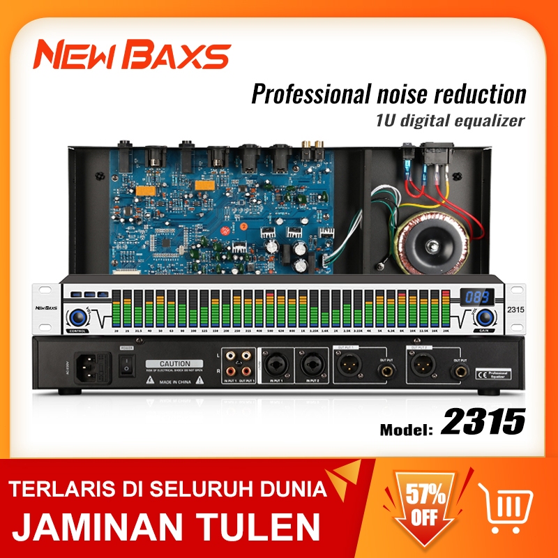 NEW BAXS อีควอไลเซอร์ดิจิตอล 2315/2315S ลดเสียงรบกวน อีควอไลเซอร์การประมวลผล DSP31 ส่วน ลดเสียงรบกวนระดับมืออาชีพ