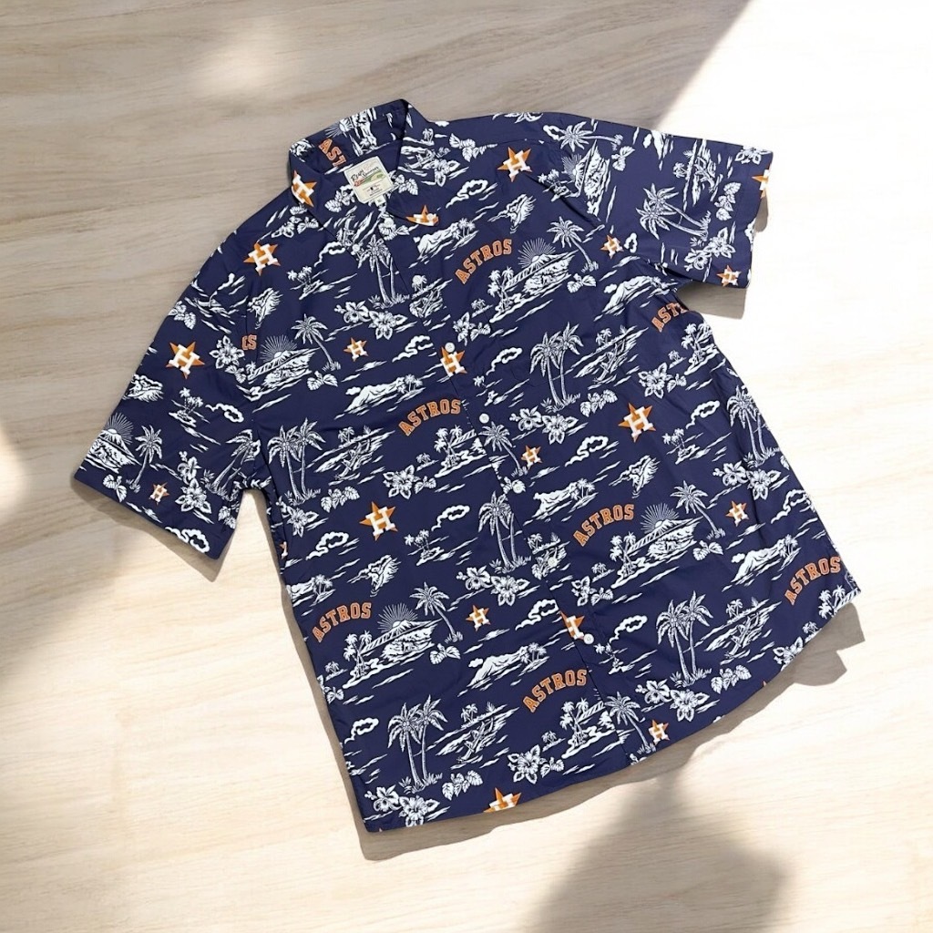 เสื้อเชิ๊ตแขนสั้น Reyn Spooner Houston Atros Kekai Performance Shirt  รับประกันของแท้ มือ1 พร้อมส่ง