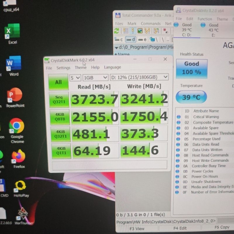 ssd m.2 nvme xpg adata 2tb ของมือสอง