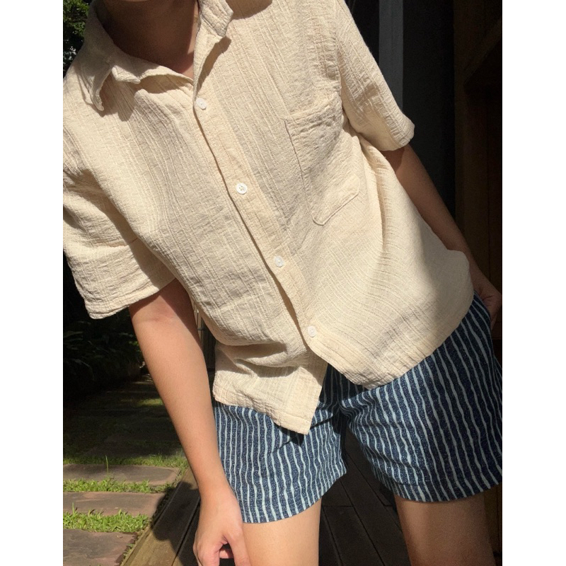 Thedyed.co- เสื้อเชิ้ตแขนสั้นผ้าฝ้าย