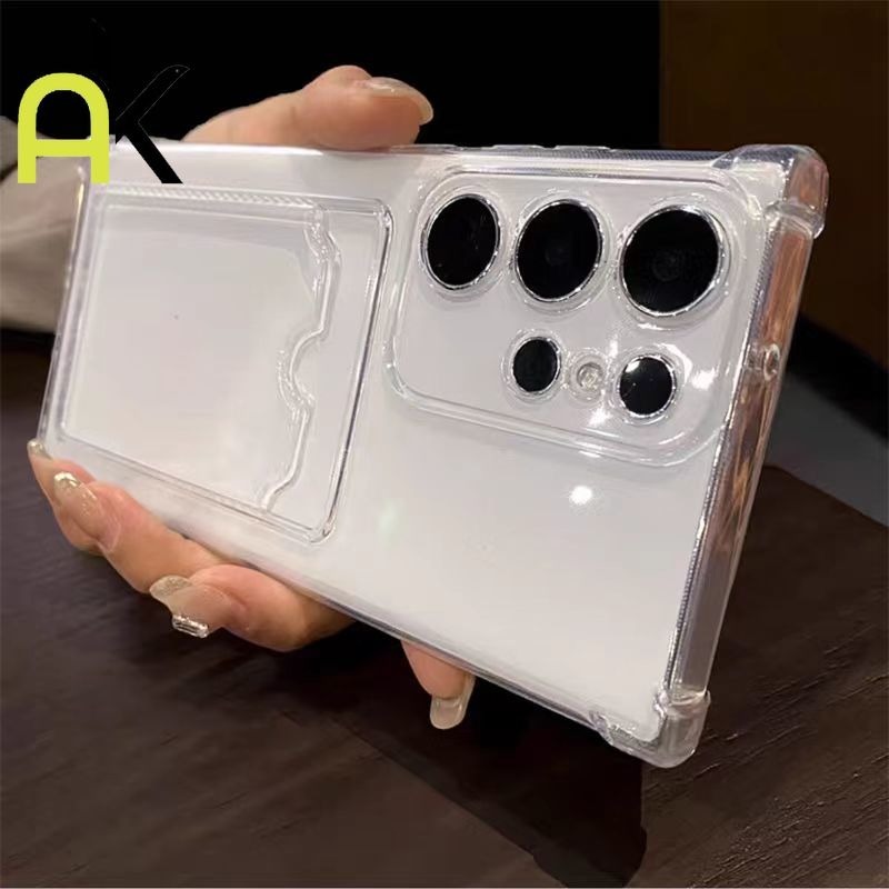 AK เคสใสสำหรับ for SamsungA55 A54 A53 A52 A35 A34 A12 A25 A14 A22 A13 A03 A30 A31 A50 A51 A73 การ์ดผู้ถือเคสซิลิโคนใส