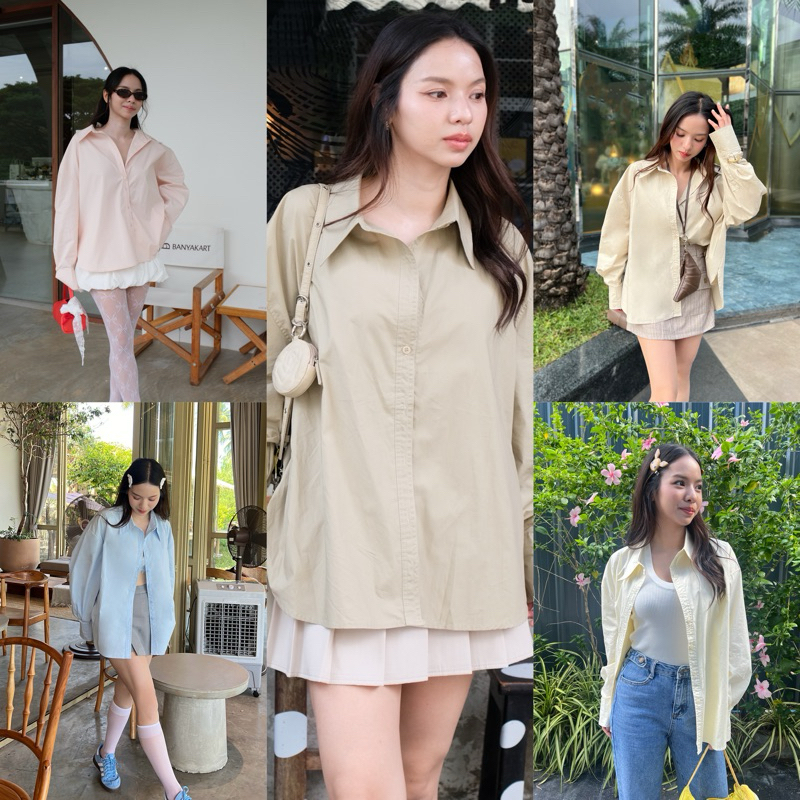 tantanaa_studio - oversize shirt ผ้าคอตตอนแท้100%