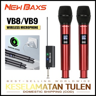 NEW BAXS ไมโครโฟนไร้สายมืออาชีพ VB8 / VB9 ไมโครโฟนไร้สายแบบด…