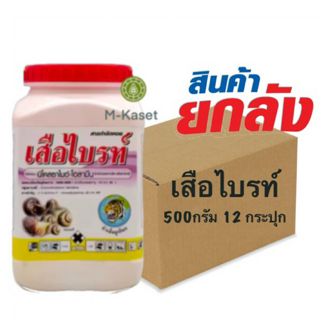 เสือไบรท์ 500 กรัม ยกลัง 12 กระปุก ยาเหลือง หยดหอย