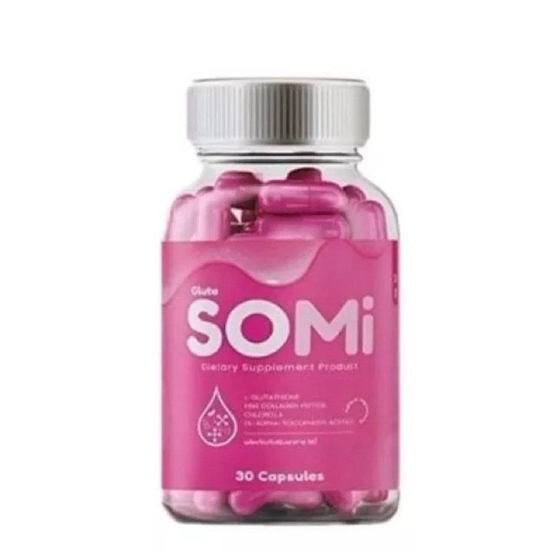 (1 ชิ้น) SOMI Gluta ผลิตภัณฑ์อาหารเสริม โซมิ 1 กระปุก 30 แคปซูล