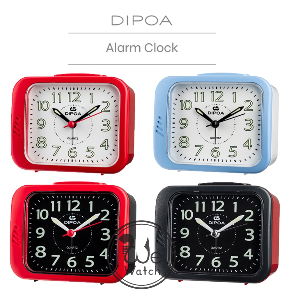 DIPOA นาฬิกาปลุก Alarm Clock รุ่น SA202BL SA202RB SA202RW SA202SB นาฬิกาปลุกตั้งโต๊ะ เสียงกระดิ่งแท้