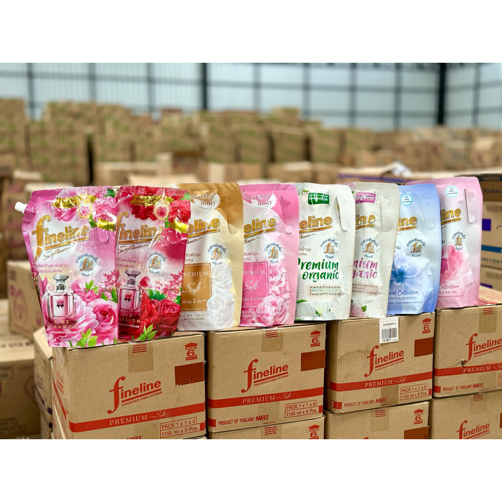 Fineline ไฟน์ไลน์ ปรับผ้านุ่มเข้มข้น แฮปปี้เนส 1150 ml. Fineline Fabric Softener