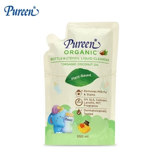 [สินค้าสมนาคุณ งดจำหน่าย] เพียวรีน น้ำยาล้างขวดนม สูตรออร์แกนิค 550 ml. (รีฟิล)
