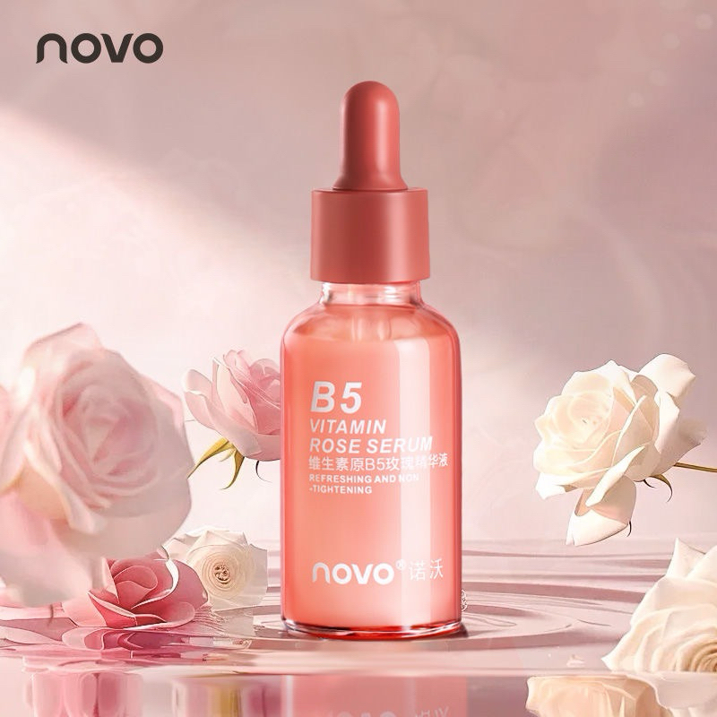 6225 (ใหม่/แท้) NOVO เซรั่มกุหลาบ วิตามิน B5 Rose Essence 30ml