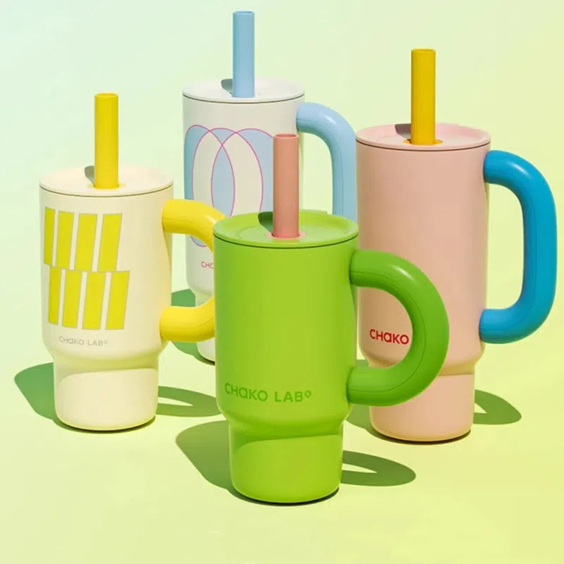 Chako lab รุ่น Baba thermos cup แก้วเก็บความเย็น/ร้อน หลอดขนาดใหญ่พิเศษ วัสดุทำจากสแตนเลส304,316, BPA free
