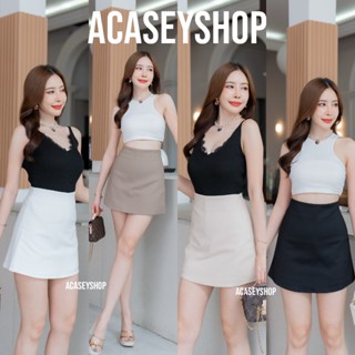 Acasey กางเกงกระโปรง ดีเทลเรียบหรูสุดๆ ผ้าดับเบิ้ล กระโปรงรอ…