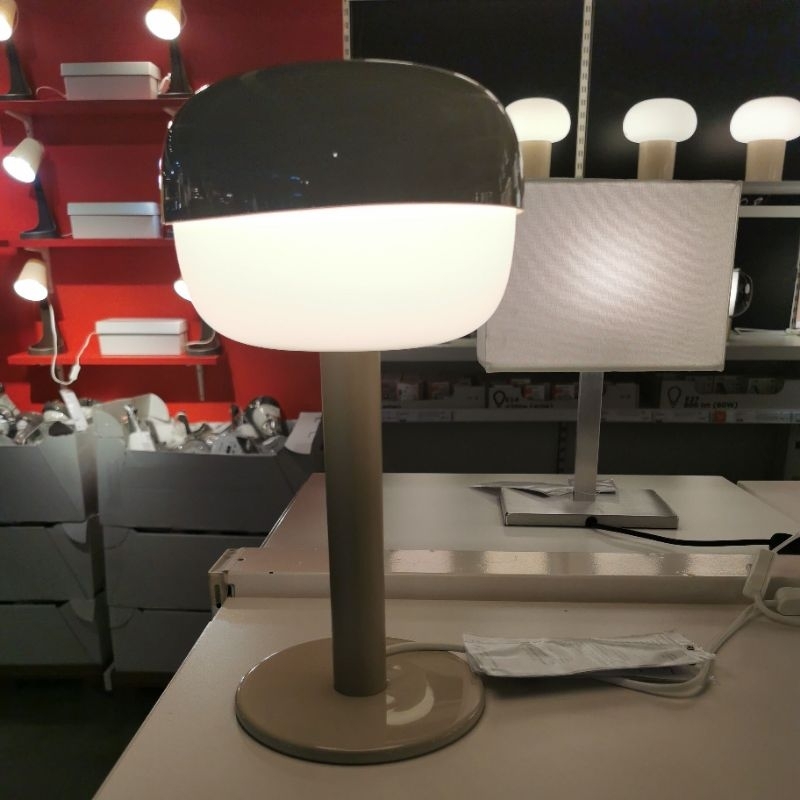 IKEA แท้ค่ะ​ BLÅSVERK บลัวสแวร์ค โคมไฟตั้งโต๊ะ, น้ำเงิน, เบจ, เหลือง, 36 ซม. – โปรปัง