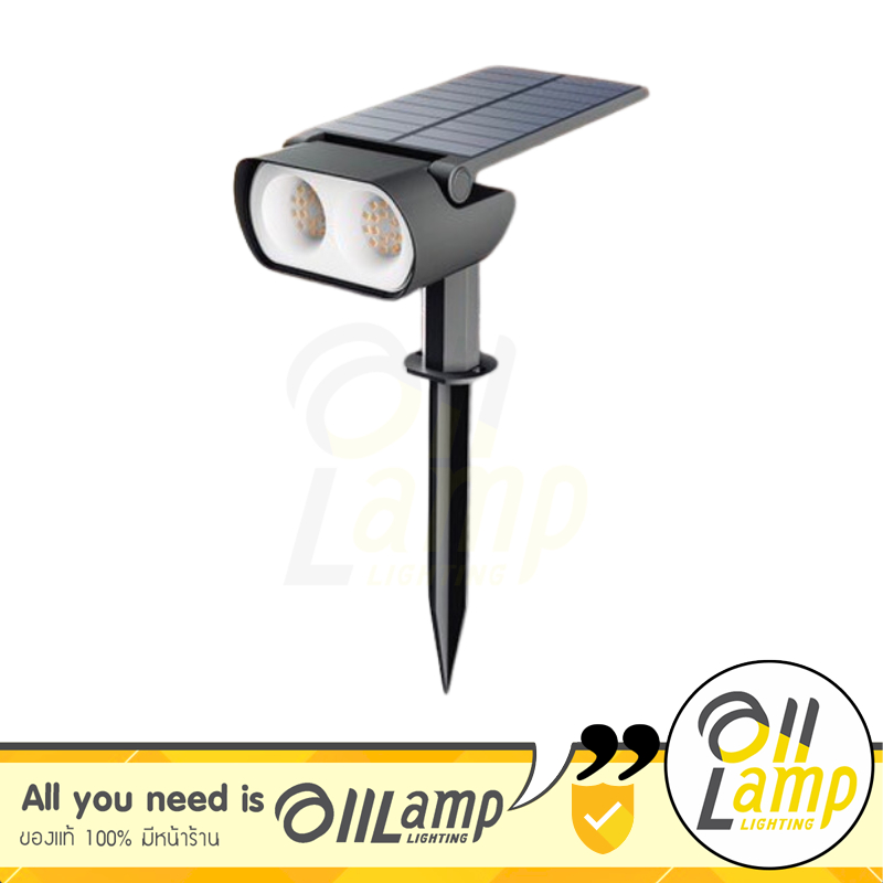 LED BEC Solar โคมไฟสนาม โซลาร์เซลล์ รุ่น OWL-1-BK 15W 3000K สีดำ (ปักดิน) ปรับความสว่างได้ 3 ระดับ ราคา ถูกที่สุด ดีลบีเคเค แกลเลอรีภาพที่ 2