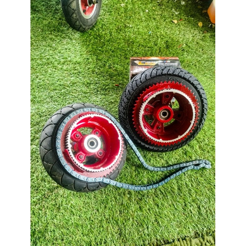สเตอร์CNC(ลิขสิทธิ์)พร้อมโซ่และข้อต่อโซ่สำหรับแปลงสกู๊ตเตอร์น้ำมัน