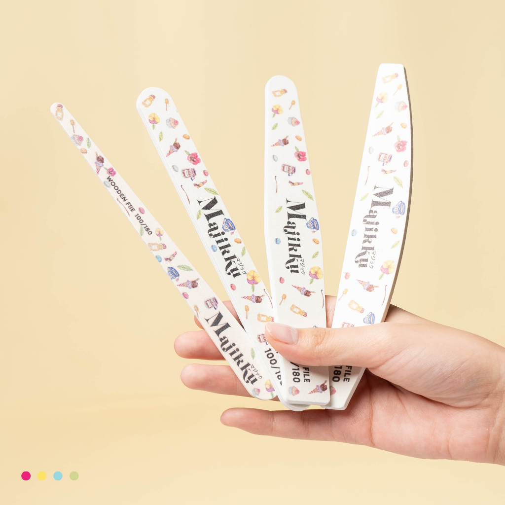 Majikku ตะไบหยาบแบบบาง Nail File 100/180 ตะไบพรีเมียม เข้าซอกเล็บได้ เก็บงานง่ายขึ้น Made in Korea - รูปที่ 2