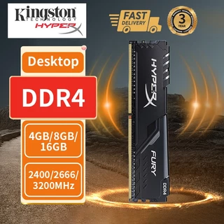 【การจัดส่งที่รวดเร็ว】Kingston Hyperx RAM DDR4 แรม เดสก์ท็อป RAM 4GB 8GB 16GB DIMM 2400 2666 3200MHz 288Pin 1.2V