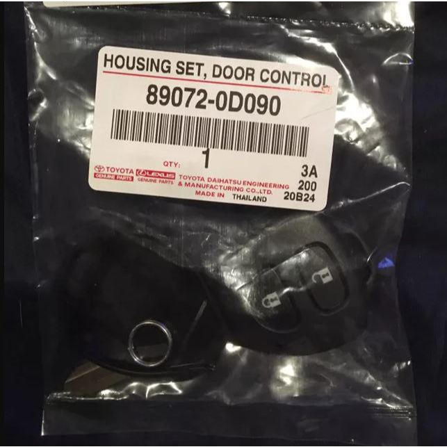 34. (ของแท้) 890720D090 ดอกกุญแจแบบ 2 ปุ่ม อะไหล่แท้ TOYOTA Vios / Yaris ปี 2007-2012 /เบิกศูนย์